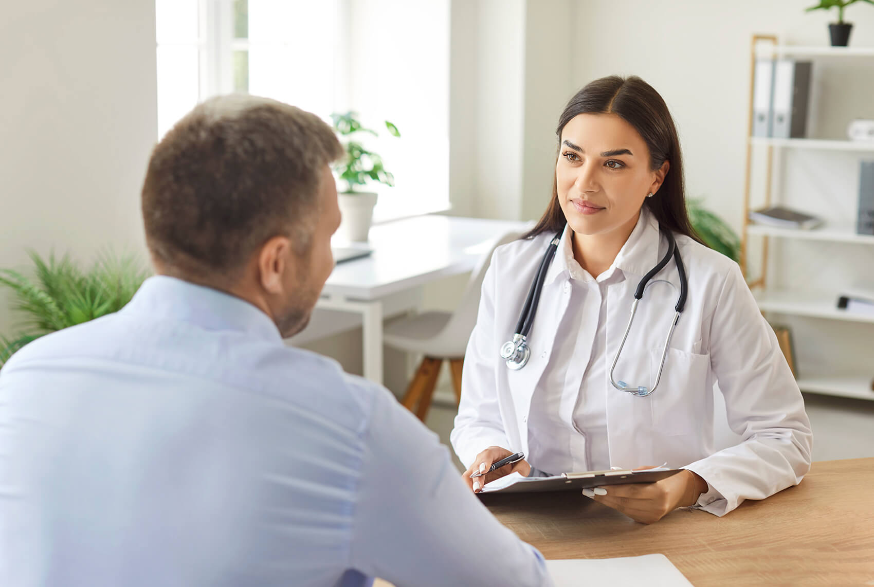 Orientação durante uma consulta médica